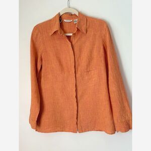 Richard Malcolm Women's 100% Irish Linen Shirt Size Small Classic Timeless g113
